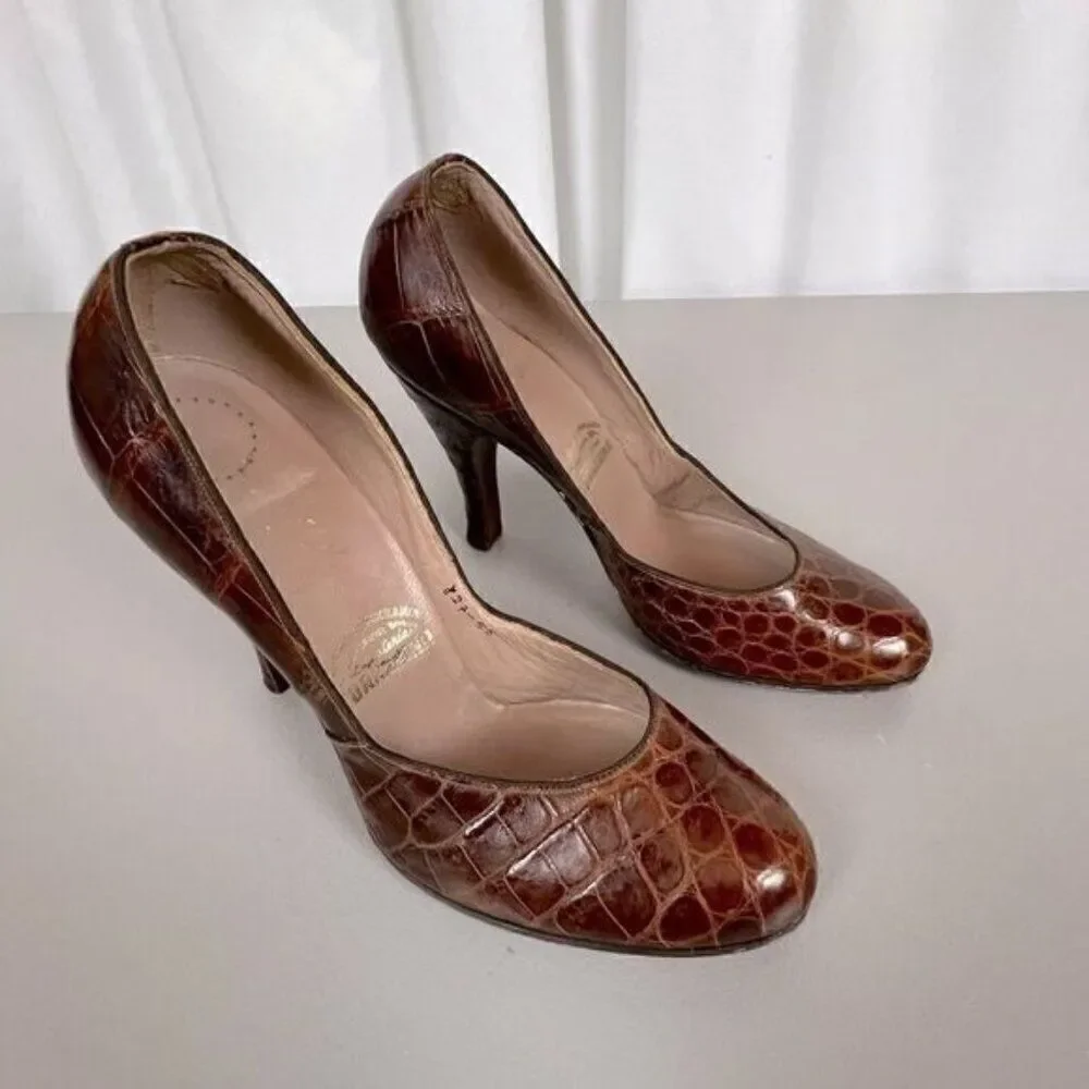 FORNARINA WOMENS HEELS BROWN SIZE 6-6.5